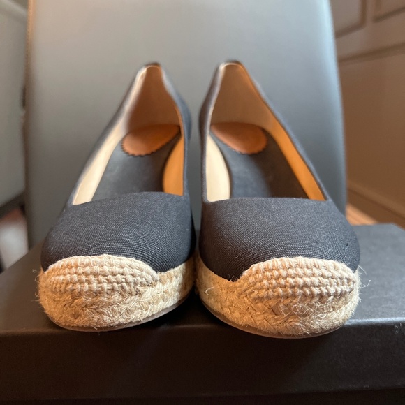 J. Crew Seville Espadrille Wedges - black, size 8 - Picture 1 of 6
